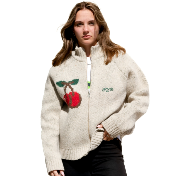 Arbor Antwerp Wool Knitted Cherries Vest Off White