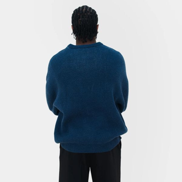 Arbor Antwerp Minimal Logo Knitted Sweater Donker Blauw