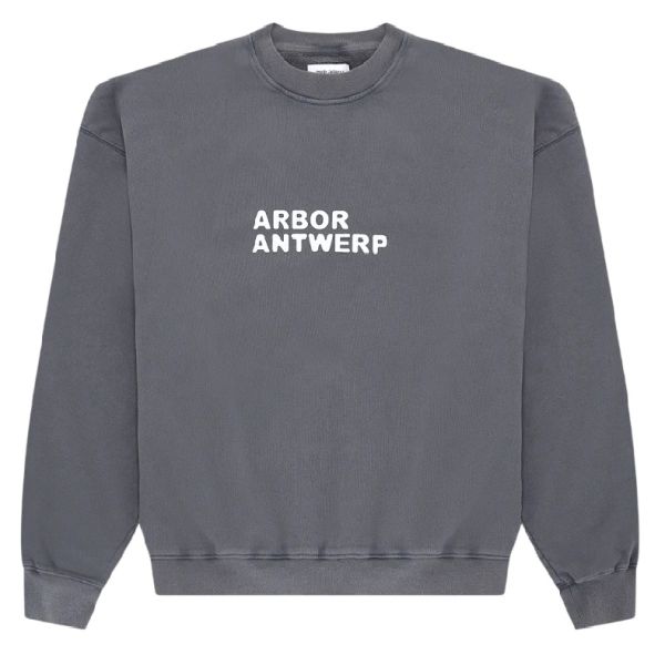 Arbor Antwerp Puff Logo Sweater Donker Grijs