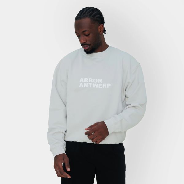 Arbor Antwerp Puff Logo Sweater Off White