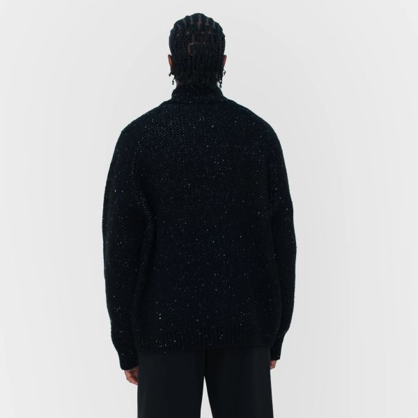 Arbor Antwerp Wool Knitted Oval Vest Zwart