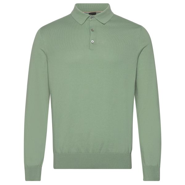 Boss Gemello Longsleeve Knit Polo Groen