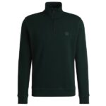Boss Zetrust Half Zip Sweater Donker Groen