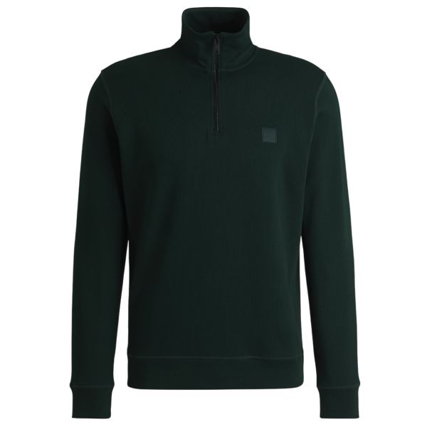 Boss Zetrust Half Zip Sweater Donker Groen