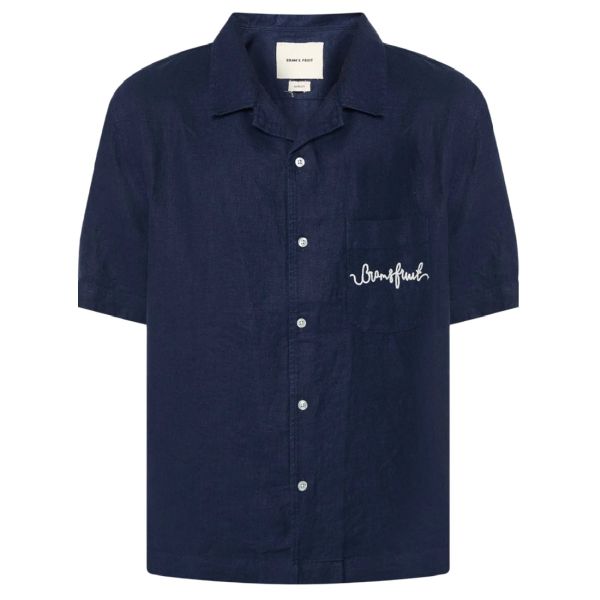 Bram's Fruit Garden Hose Linen Overhemd Navy