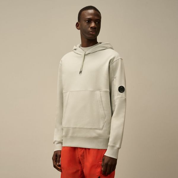 CP Company Diagonal Raised Fleece Lens Hoodie Mint
