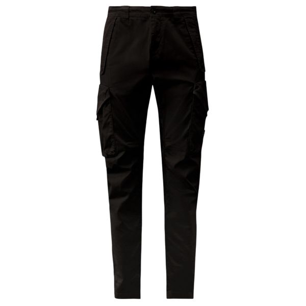 CP Company Stretch Sateen Utility Lens Cargo Broek Zwart