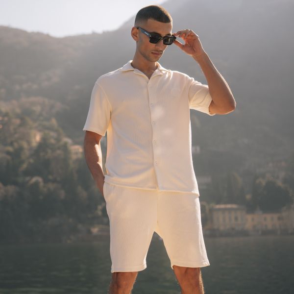 Croyez Ribbed Overhemd Off White