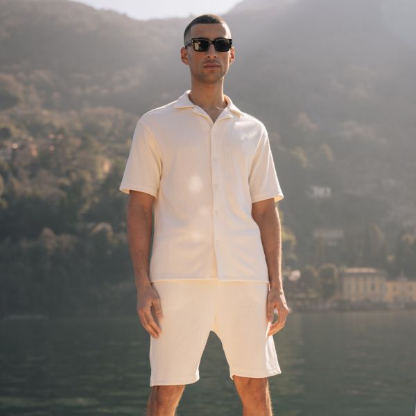 Croyez Ribbed Overhemd Off White