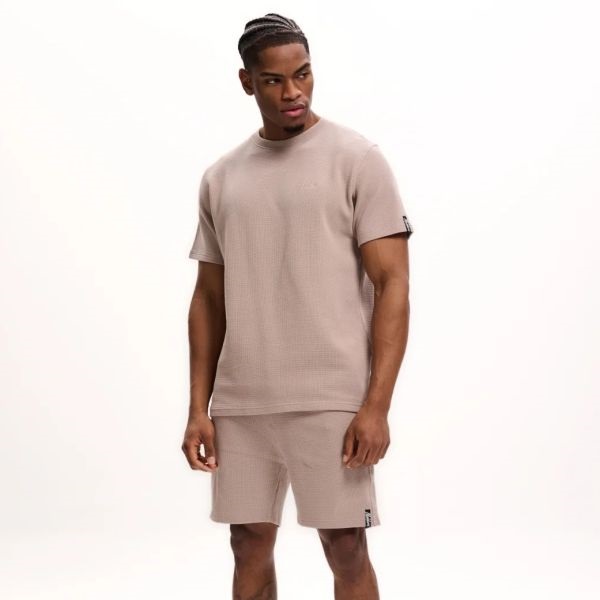 Malelions Signature Waffle Korte Broek Bruin