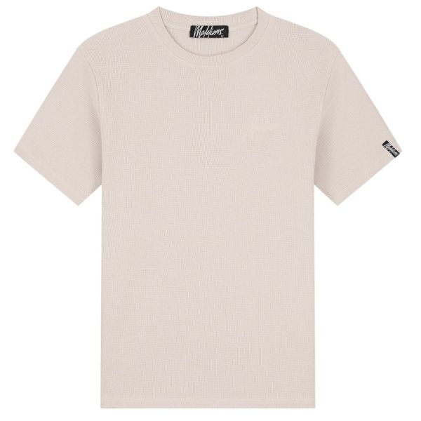 Malelions Signature Waffle T-shirt Beige
