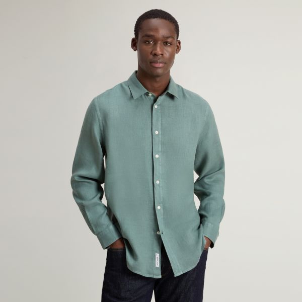 Woolrich Linen Overhemd Groen