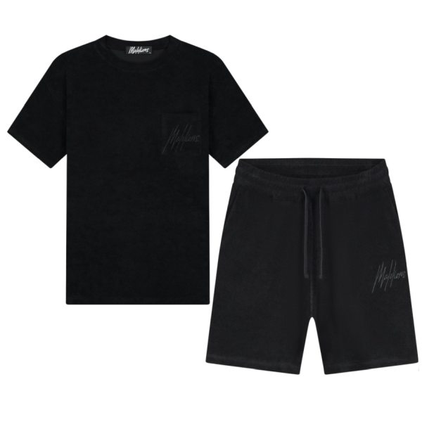 Malelions signature towelling zomerset zwart