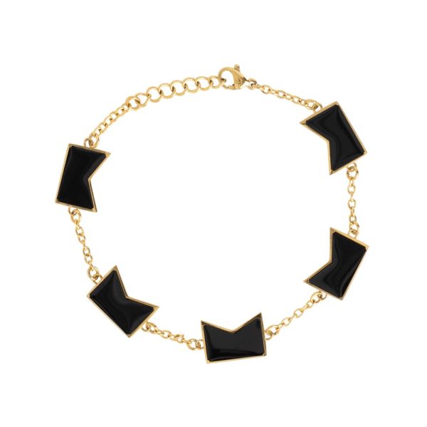 Croyez Fumes Armband Zwart/Goud