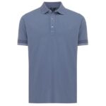 Genti 3 Buttons Polo Blauw