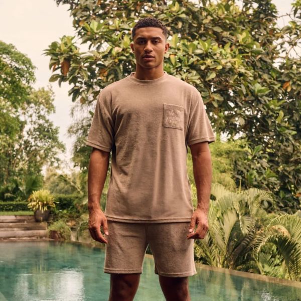 Malelions Signature Towelling T-shirt Bruin