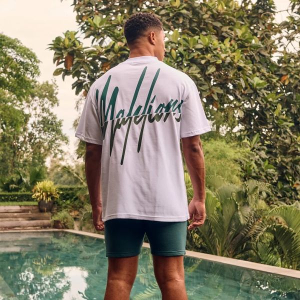Malelions Split T-shirt Wit