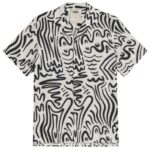 OAS Aerosol Viscose Overhemd Wit/Zwart