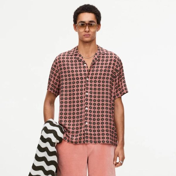 OAS Blush Lumo Viscose Overhemd Roze