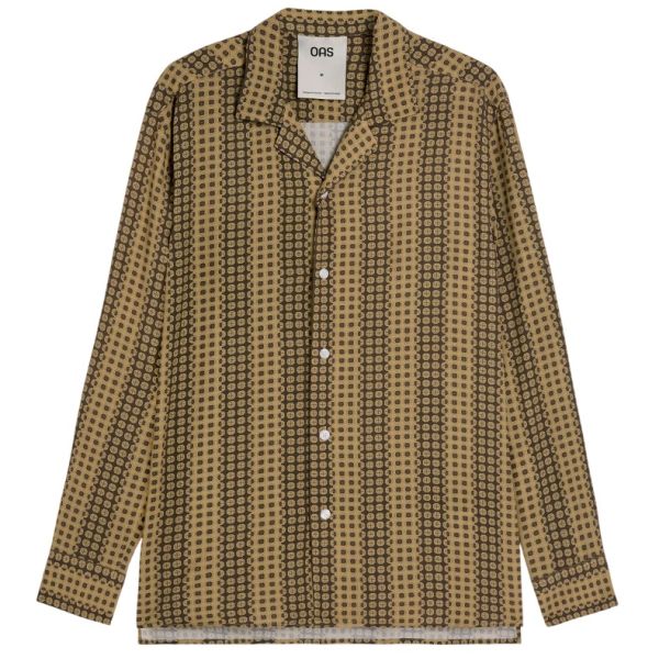 OAS Regalia Viscose Overhemd Donker Groen