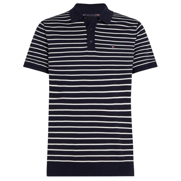 Tommy Hilfiger Essential Cotton Knit Polo Navy/Off White