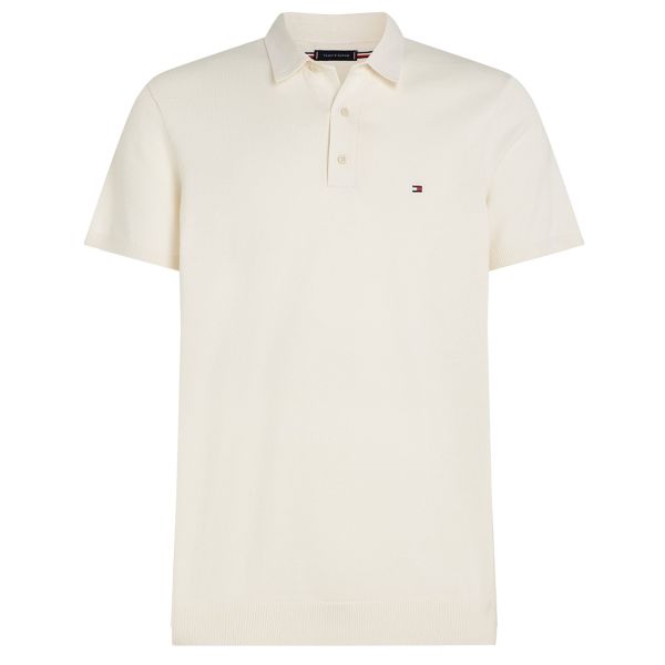 Tommy Hilfiger Essential Cotton Knit Polo Off White