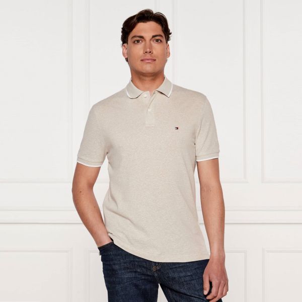 Tommy Hilfiger Linen Pique Regular Polo Beige