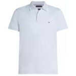 Tommy Hilfiger Linen Pique Regular Polo Licht Blauw