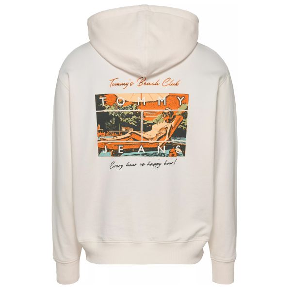 Tommy Jeans Beach Club Graphic Hoodie Off White