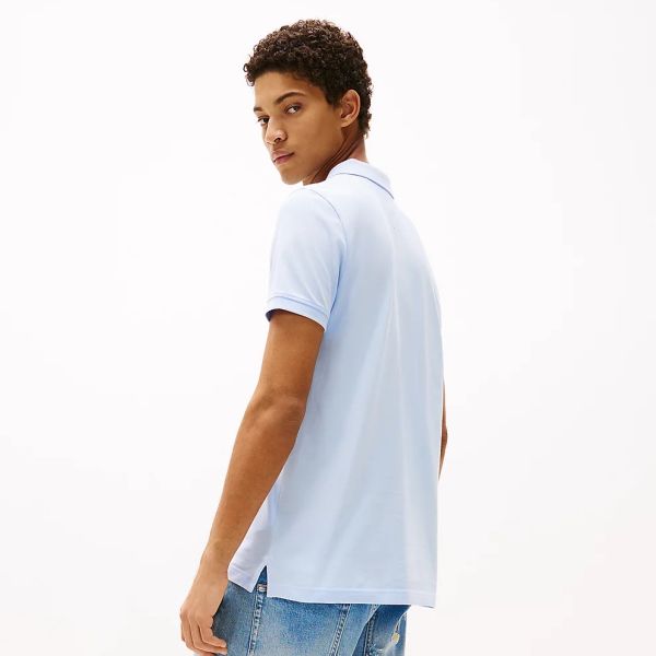 Tommy Jeans Slim Placket Polo Licht Blauw