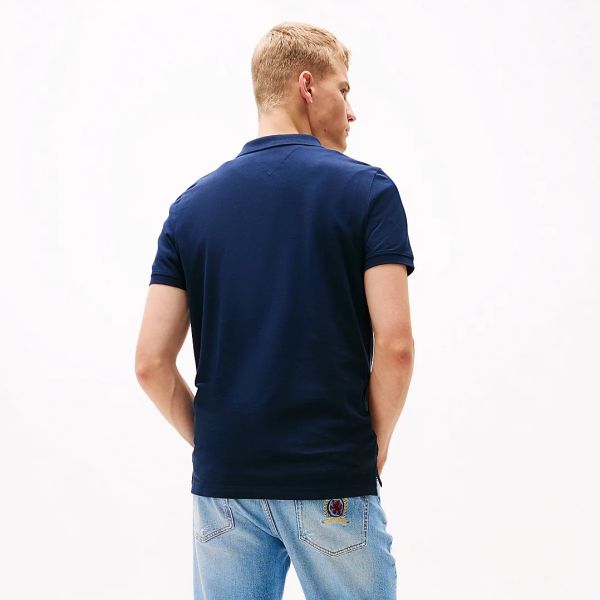 Tommy Jeans Slim Placket Polo Navy
