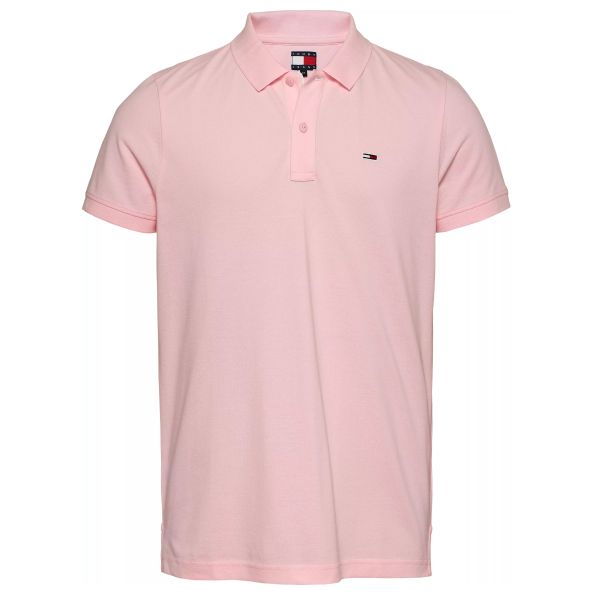Tommy Jeans Slim Placket Polo Roze