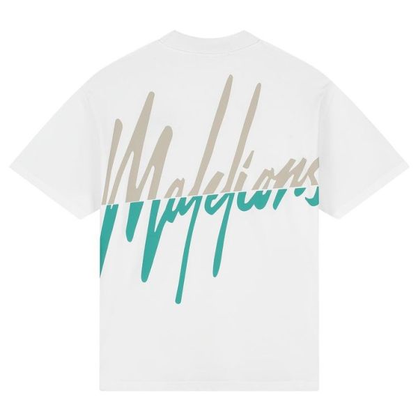 Malelions Oversized Split T-shirt Wit - Afbeelding 4