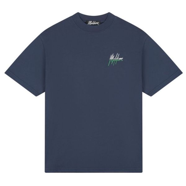 Malelions Oversized Split T-shirt Navy - Afbeelding 5